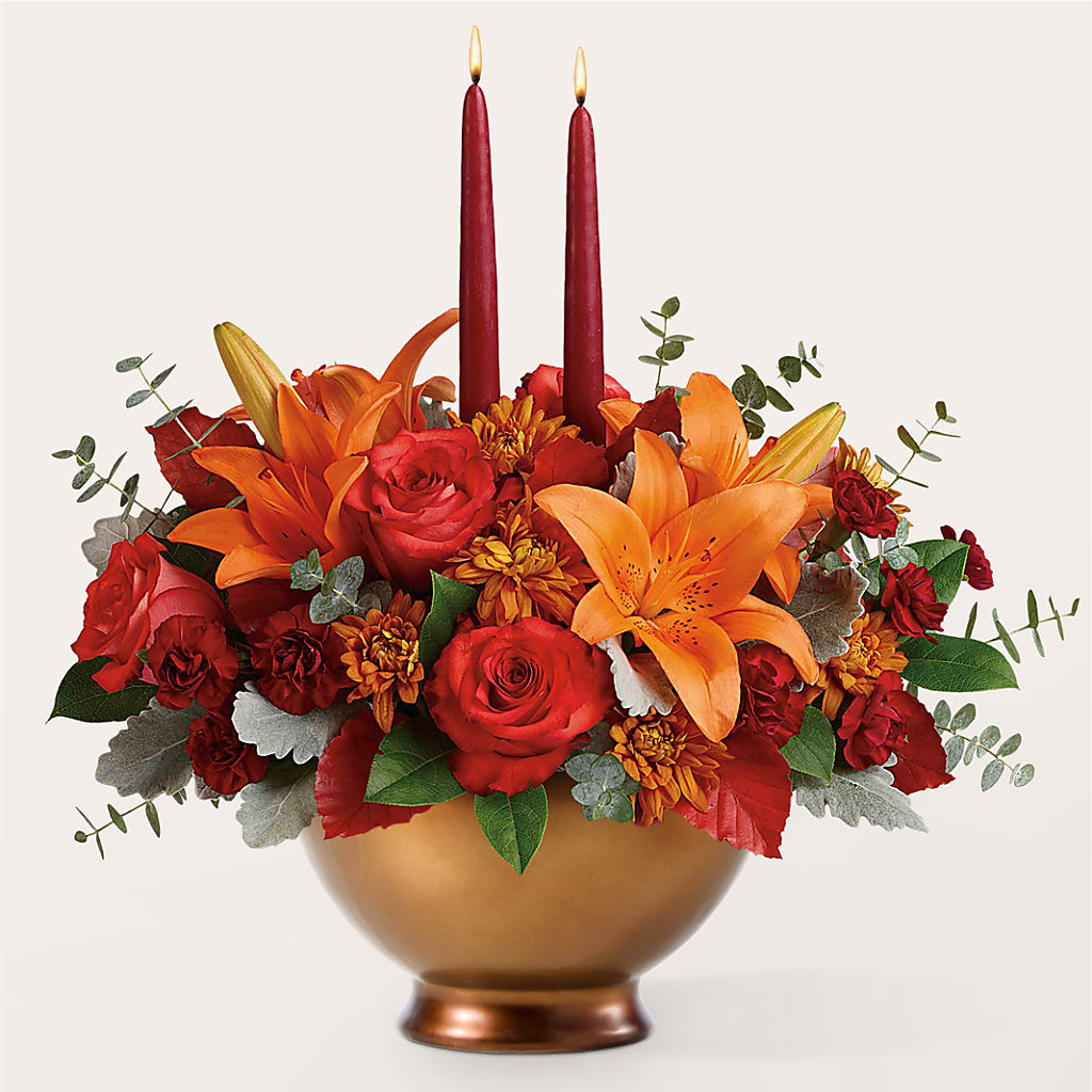 Fruits of Fall Centerpiece –  Sandelas Flower Shop, Chicago IL