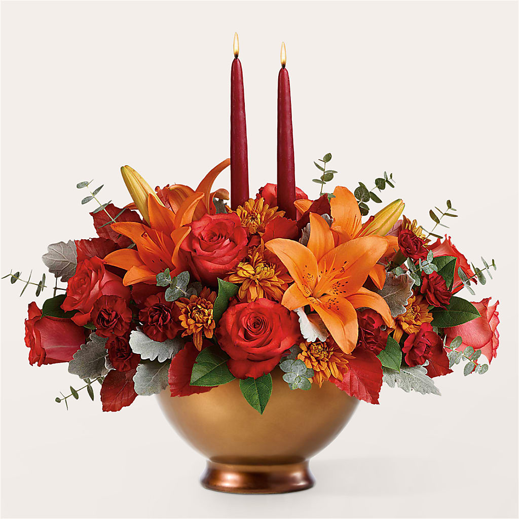 Fruits of Fall Centerpiece –  Sandelas Flower Shop, Chicago IL