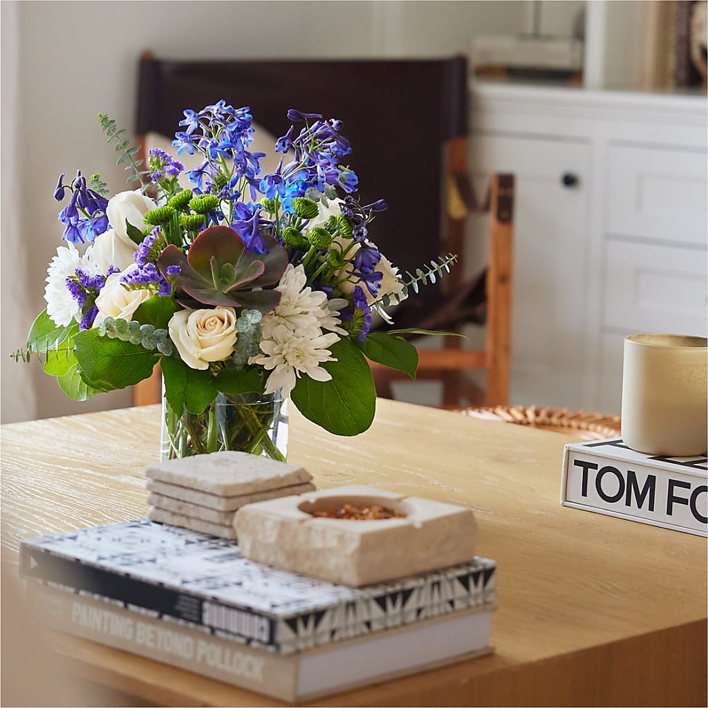Cerulean Waves Bouquet –  Sandelas Flower Shop, Chicago IL