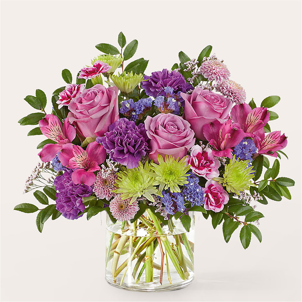 Glass Half Full Bouquet –  Sandelas Flower Shop, Chicago IL