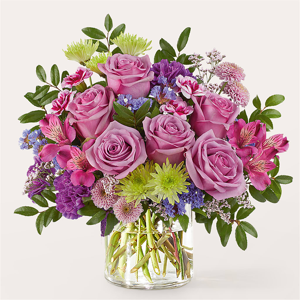 Glass Half Full Bouquet –  Sandelas Flower Shop, Chicago IL