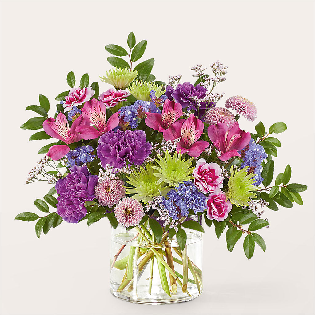 Glass Half Full Bouquet –  Sandelas Flower Shop, Chicago IL