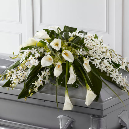 Angel Wings Casket Spray –  Sandelas Flower Shop, Chicago IL