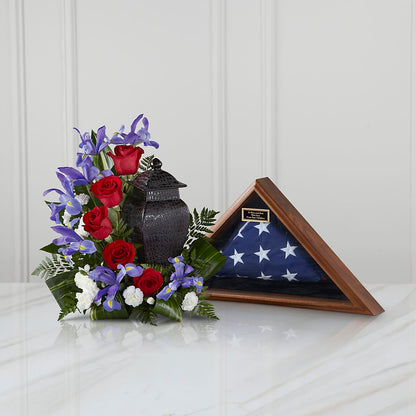Patriotic Tribute Arrangement –  Sandelas Flower Shop, Chicago IL