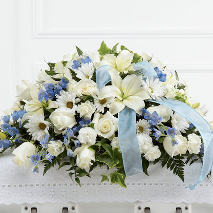 Tender Treasure Casket Spray –  Sandelas Flower Shop, Chicago IL