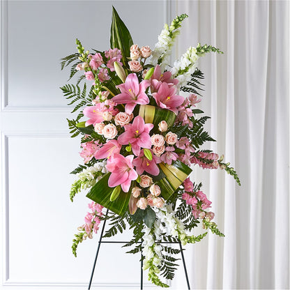 Elegant Embrace Standing Spray –  Sandelas Flower Shop, Chicago IL