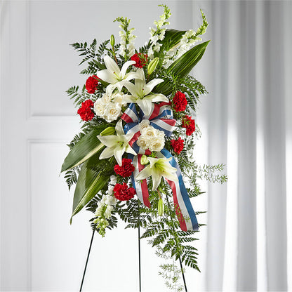 Stars of Life Standing Spray –  Sandelas Flower Shop, Chicago IL