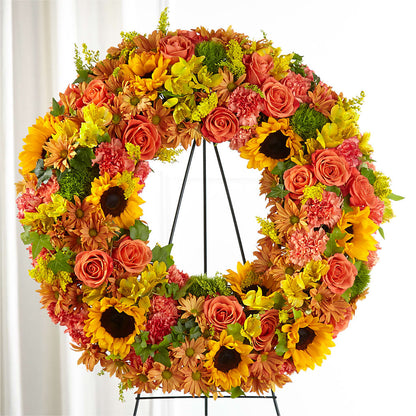 Autumnal Memories Wreath (Standard) –  Sandelas Flower Shop, Chicago IL