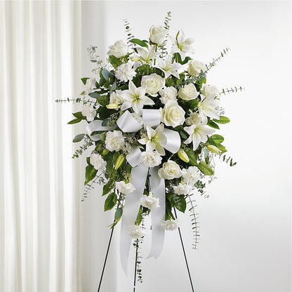 With Care Standing Spray –  Sandelas Flower Shop, Chicago IL