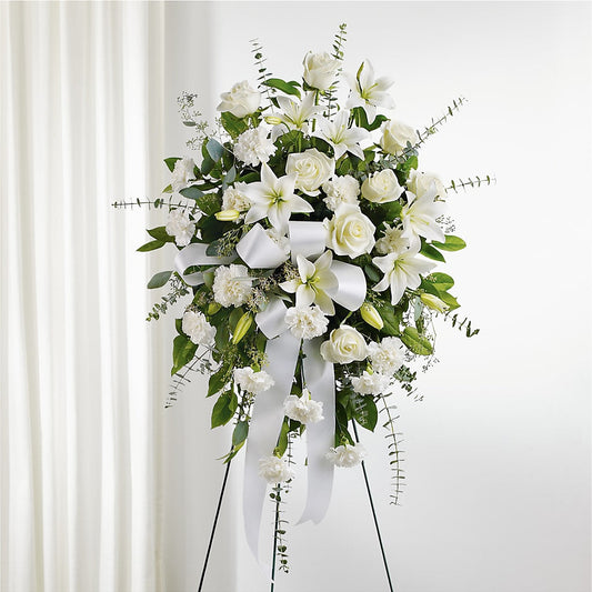 With Care Standing Spray –  Sandelas Flower Shop, Chicago IL
