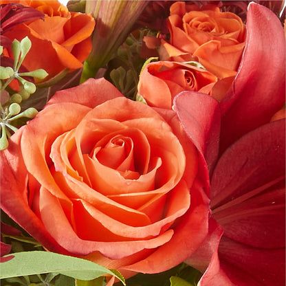 Crimson Leaves Bouquet –  Sandelas Flower Shop, Chicago IL