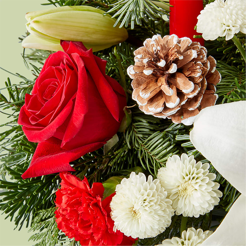 Seasonal Festivities Centerpiece –  Sandelas Flower Shop, Chicago IL