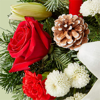 Seasonal Festivities Centerpiece –  Sandelas Flower Shop, Chicago IL