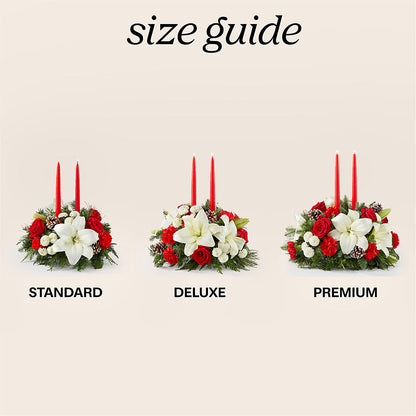 Seasonal Festivities Centerpiece –  Sandelas Flower Shop, Chicago IL
