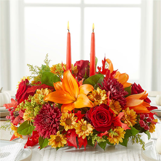 Autumn's Embrace Centerpiece –  Sandelas Flower Shop, Chicago IL