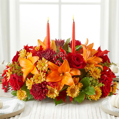 Autumn's Embrace Centerpiece –  Sandelas Flower Shop, Chicago IL