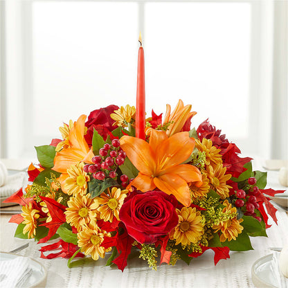Autumn's Embrace Centerpiece –  Sandelas Flower Shop, Chicago IL