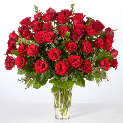 Forever Yours Fifty Stem Red Rose Bouquet –  Sandelas Flower Shop, Chicago IL
